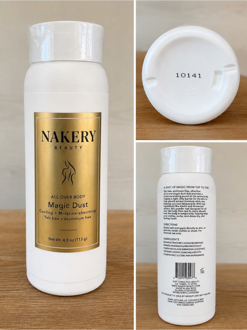 Nakery Beauty Magic Dust Body Powder 4 oz Talc & Aluminum Free NEW SEALED